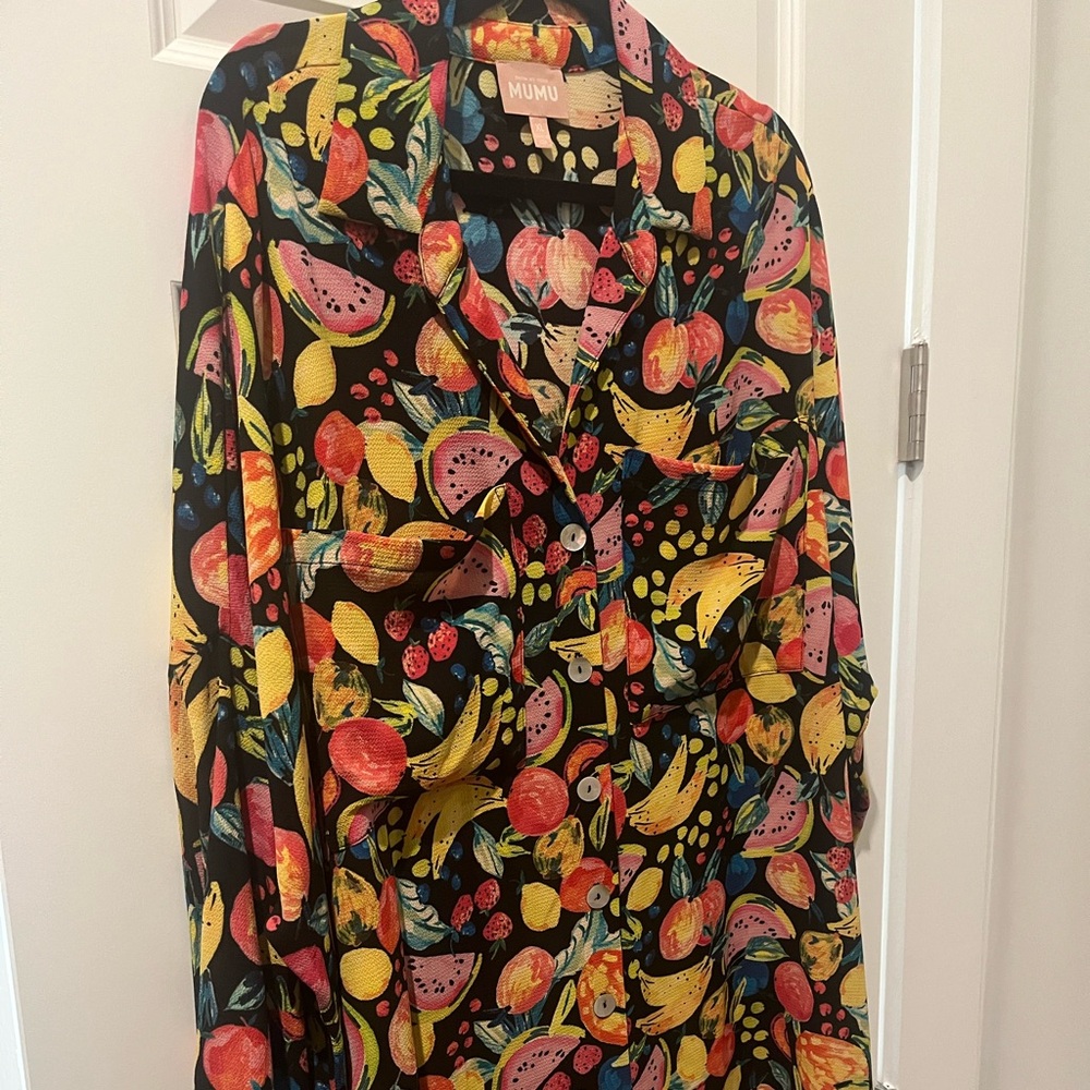 Show Me Your MuMu Fruity Tango Print Shirt